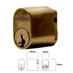 570 OVAL CYLINDER WITH U CAM - EXTENDABLE BASE ARCHITECTURAL BRONZE UNLACQUER