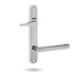 INT RND END PLATE - PRIVACY INDICATING ACCESIBLE TURN WITH LEVER 155 SATIN CHROME