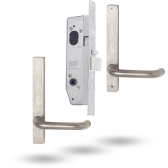 SELECTOR PASSAGE KIT - 30MM INCL FURNITURE LONG FOREND PLATE SATIN CHROME