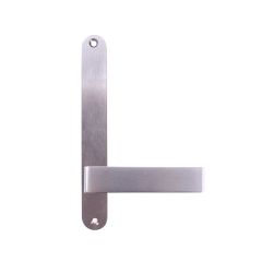 5905 ROUND END PLATE WITH 90 LEVER SATIN CHROME