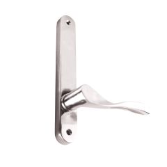 5909 ROUND END PLATE WITH FIXED 61 LEVER LH BRIGHT CHROME