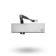 DOOR CLOSER SIZE 2-6 STD ARM BACKCHECK HOLD OPEN - CLIP ON COVER SILVER