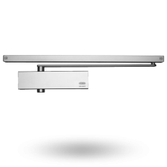 DOOR CLOSER SIZE 2-4 SLIDE RAIL BACKCHECK - CLIP ON COVER SILVER