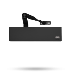 DOOR CLOSER SIZE 1-4 STD ARM BACKCHECK DELAYED ACTION BLACK