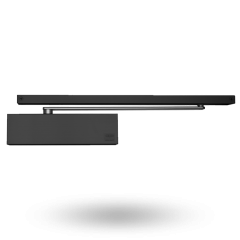 DOOR CLOSER SIZE 1-4 SLIDE RAIL BACKCHECK DELAYED ACTION BLACK
