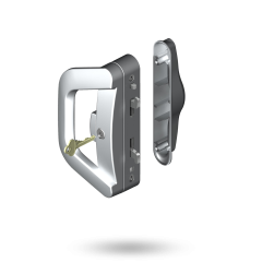 ALBANY ENDEAVOUR D HDL WITH SLIM PULL - SNIB WITH INT 5PIN CYL SATIN CHROME