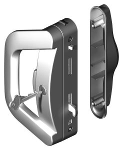 ALBANY ENDEAVOUR D HDL WITH SLIM PULL WIDE STRIKE - SNIB WITH INT 5PIN CYL BLACK