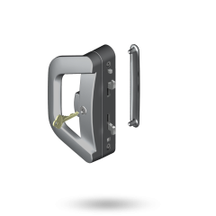 ALBANY ENDEAVOUR D HDL WITH COVER PLATE - SNIB WITH INT 5PIN CYL