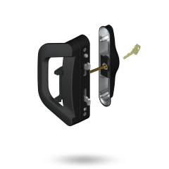 ALBANY ENDEAVOUR D HNDL WITH SLIM PULL - DISABILITY SNIB WITH EXT 5PIN CYL BLACK