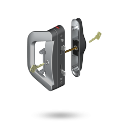 ALBANY ENDEAVOUR D HDL WITH SLIM PULL - DISABILITY SNIB WITH 5PIN DEADLOCK DBL CYL