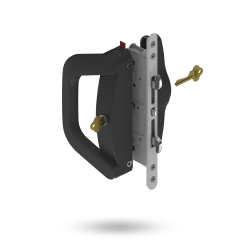 ALBANY ENDEAVOUR SBML D HDL WITH SLIM PULL - DEADLOCKING DBL CYL BLACK