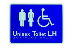 BRAILLE SIGNAGE - UNISEX DISABLED ACCESS - LH TRANSFER