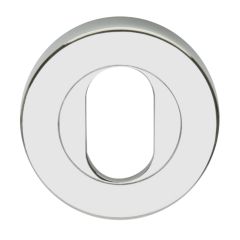 VELOCITY 55MM ROUND OVAL CYLINDER ESCUTCHEON SC SATIN CHROME