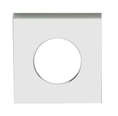 VELOCITY SMALL ROSE SQUARE TRIM PASSAGE SC - 1 PAIR SATIN CHROME