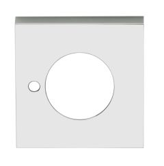VELOCITY SMALL ROSE SQUARE TRIM PRIVACY SC - 1 PAIR SATIN CHROME