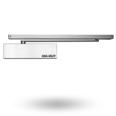 DOOR CLOSER SIZE 1-4 SLIDE RAIL BACKCHECK DELAYED ACTION SILVER