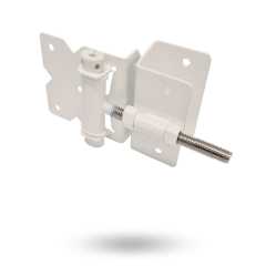 DD TECH STAINLESS STEEL HINGE - REGULAR SELF CLOSE ADJ TENSION STD TO 51MM WRAP AROUND WHITE