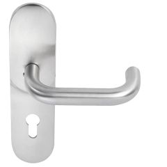 ABLOY INOXI 3-19/242 RST PZBL DIN EXIT LONG PLATE HANDLE PAIR