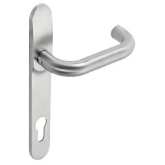 ABLOY INOXI 3-19/2750 Rst PZBL DIN EXIT LONG PLATE HANDLE PAIR NARROW BACKSET EUROPROFILE LOCKS