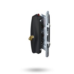 ARIA ENDEAVOUR SBML SLIM PULL WITH FLUSH PLATE - INT CYL BLACK
