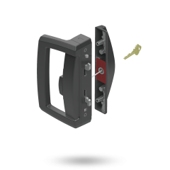 ARIA ENDEAVOUR D HNDL WITH SLIM PULL SURFACE STRIKE - SNIB WITH EXT 5PIN CYL