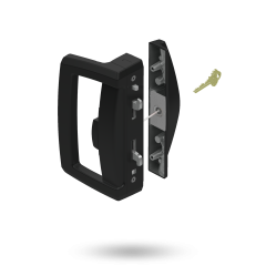 ARIA ENDEAVOUR D HDL WITH SLIM PULL - SNIB WITH EXT 6PIN CYL BLACK