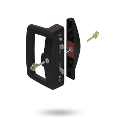 ARIA ENDEAVOUR D HNDL WITH SLIM PULL SURFACE STRIKE - SNIB WITH 5PIN DEADLOCK DBL CYL BLACK
