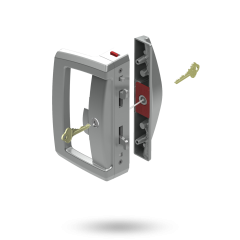 ARIA ENDEAVOUR D HDL WITH SLIM PULL - SNIB WITH 5PIN DEADLOCK DBL CYL SATIN CHROME