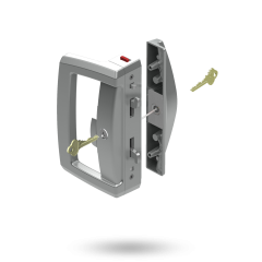ARIA ENDEAVOUR D HDL WITH SLIM PULL - SNIB WITH 6PIN DEADLOCK DBL CYL SATIN CHROME