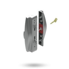 ARIA ENDEAVOUR SLIM PULL WIDE STRIKE - SNIB WITH EXT 5PIN CYL SATIN CHROME