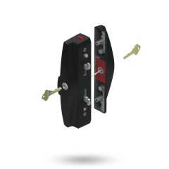 ARIA ENDEAVOUR SLIM PULL - SNIB WITH 5PIN DEADLOCK DBL CYL BLACK