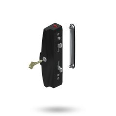 ARIA ENDEAVOUR SLIM PULL WITH COVER PLATE - SNIB WITH INT 5PIN CYL BLACK