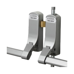 EXIDOR DBL REBATED PANIC EXIT DEVICE SILVER