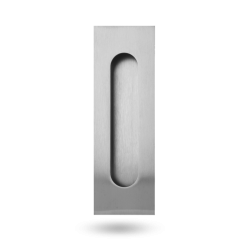 FLUSH PULL ROUND 150MM X 50MM POLISHED STAINLESS STEEL