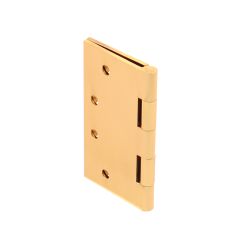 HINGE 100X100X3 F/PIN POLISHED BRASS