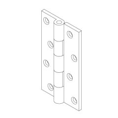 HINGE 100X75X2.5 F/PIN STAINLESS STEEL