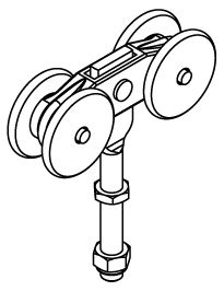 307 HANGER METAL DOOR EXTENDED BOLT
