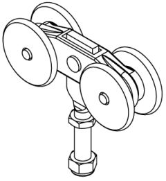307 HANGER METAL DOOR 4 WHEEL STANDARD BOLT