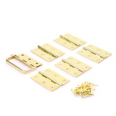 HINGE PACK 75X3MM - WINDOW POLISHED BRASS