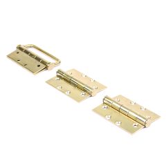 S/FOLD MIDSET HINGE HANDLE GOLD SQ MORTICED GOLD