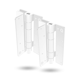 DD TECH KWIKFIT ALU SELF-CLOSING ADJUST WALL/POST MNT HINGE WHITE