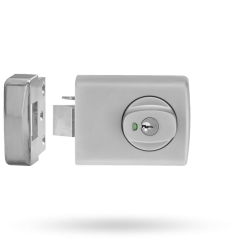 RIMLOCK D/LATCH KNOB DBL CYL OPEN IN TIMBER STRIKE - DISPLAY BRIGHT CHROME