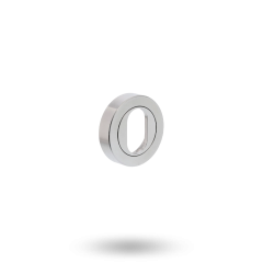 SYMPHONY ESCUTCHEON - OVAL CYLINDER SURFACE FIXED SATIN CHROME