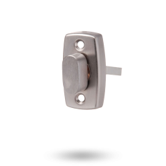 BRASS RECTANGULAR OVAL TURN ESCUTCHEON SATIN CHROME