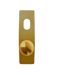 EXT SQ END PLATE - CYLINDER AND LEVER 20 POLISHED BRASS