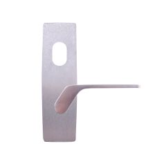 EXT SQ END PLATE - CYLINDER AND LEVER 41 LH SATIN CHROME