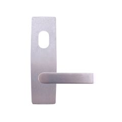 EXT SQ END PLATE - CYLINDER AND LEVER 59 SATIN CHROME