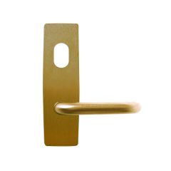 EXT SQ END PLATE - CYLINDER AND LEVER 70 POLISHED BRASS