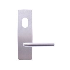 EXT SQ END PLATE - CYLINDER AND LEVER 97 SATIN CHROME