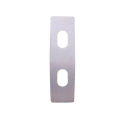 EXT SQ END PLATE - DUAL CYLINDERS ONLY SATIN CHROME